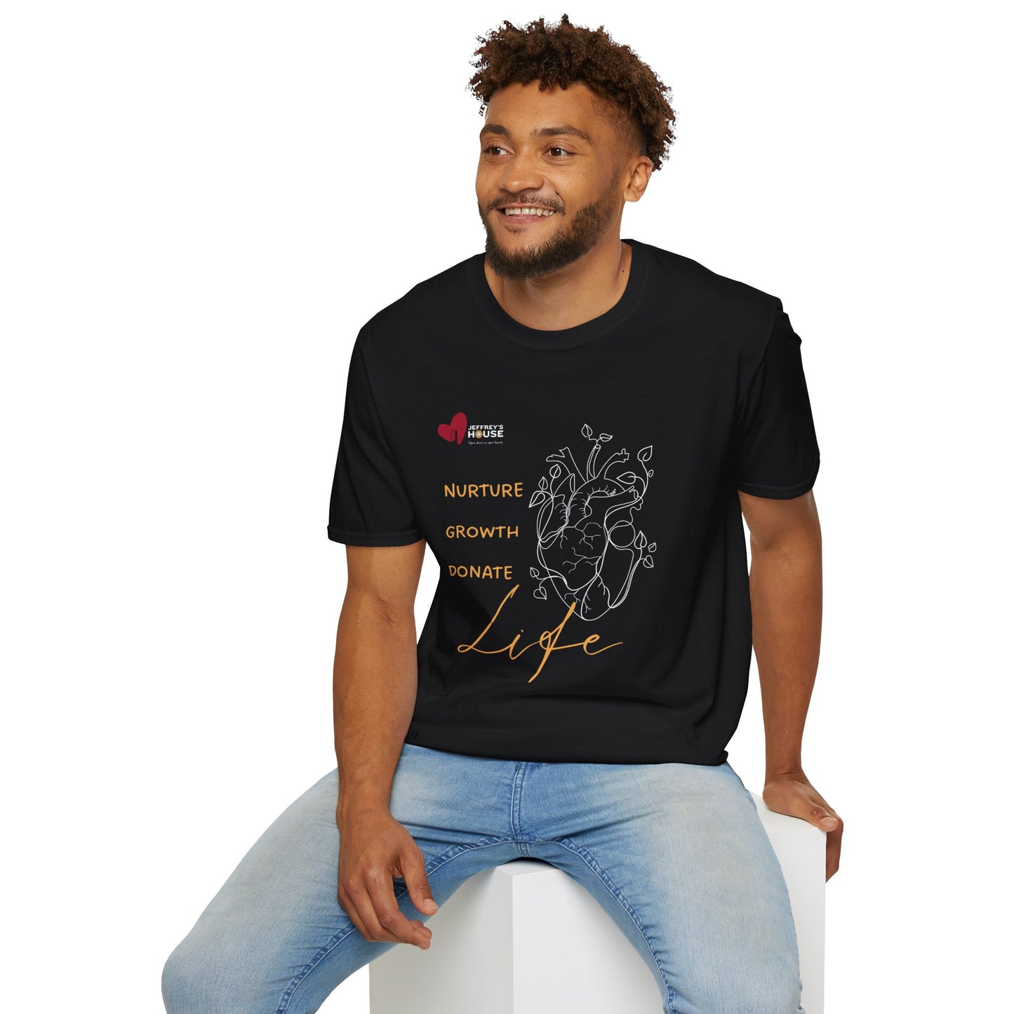 Floral Heart Unisex Softstyle T-Shirt