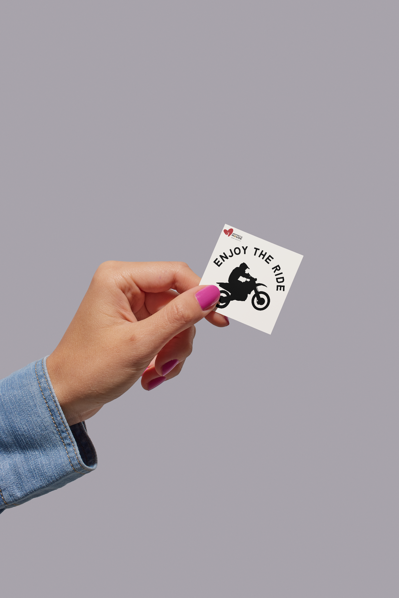 Enjoy the Ride Square Vinyl Sticker
