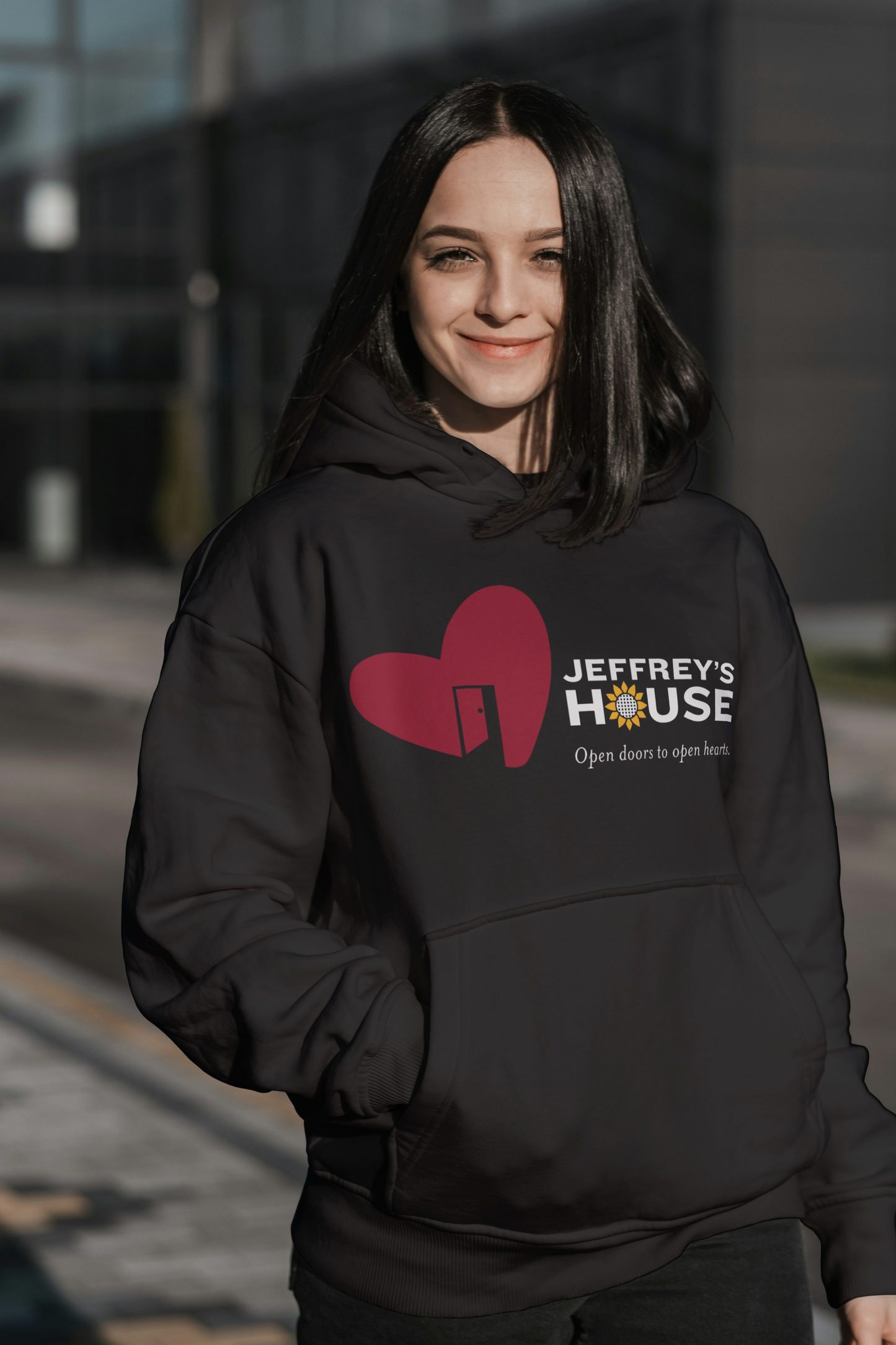Jeffrey's House Unisex Heavy Blend™ Hooded Sweatshirt - White Logo