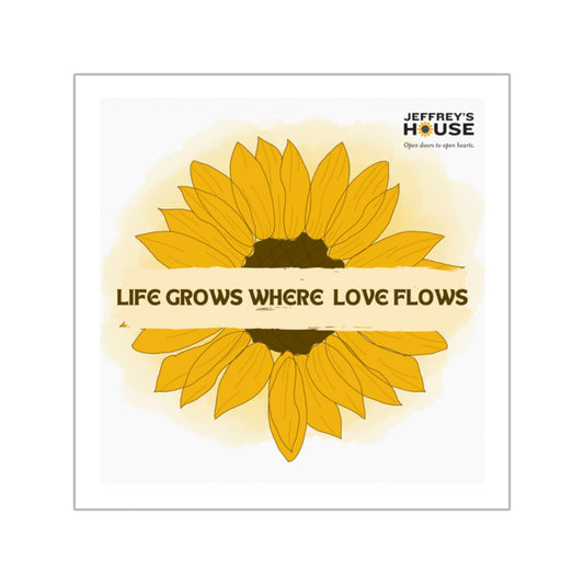 Sunflower Square Vinyl Sticker