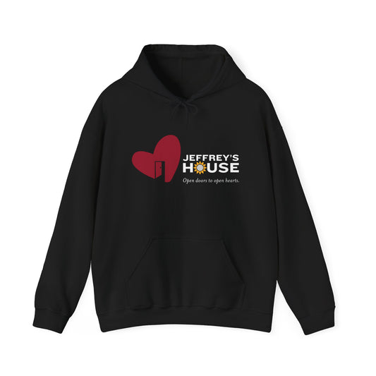 Jeffrey's House Unisex Heavy Blend™ Hooded Sweatshirt - White Logo