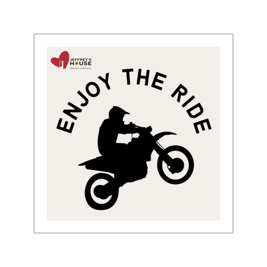 Enjoy the Ride Square Vinyl Sticker