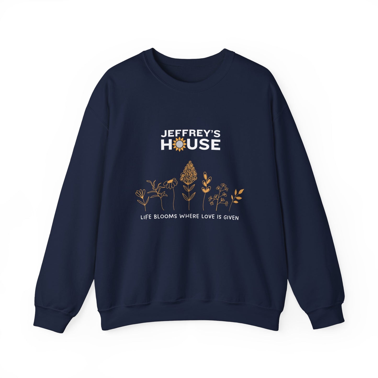 Jeffrey's House Floral Unisex Heavy Blend™ Crewneck Sweatshirt