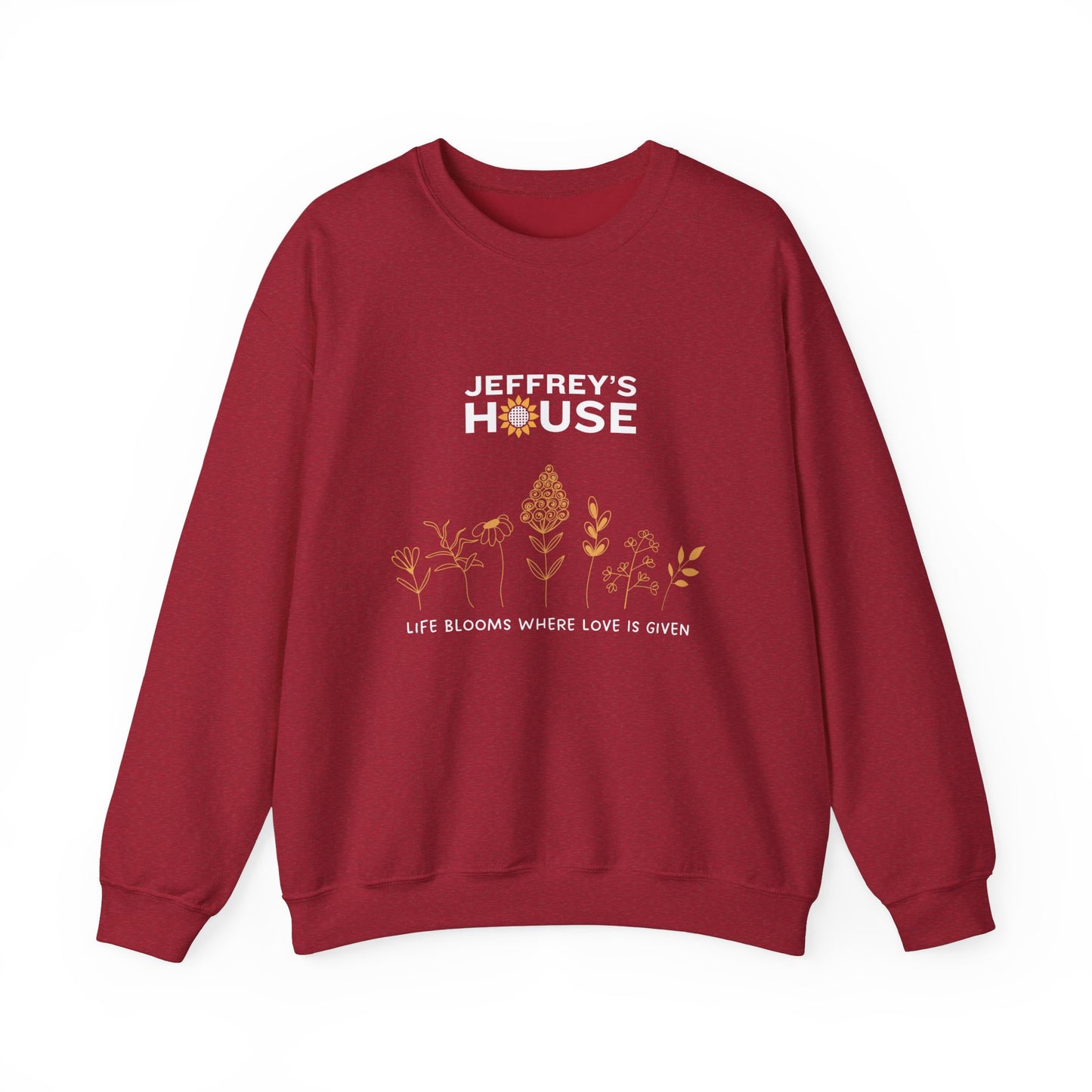 Jeffrey's House Floral Unisex Heavy Blend™ Crewneck Sweatshirt