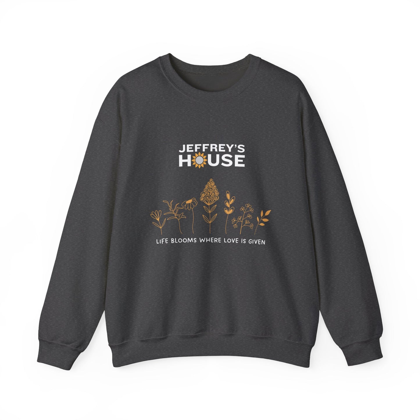 Jeffrey's House Floral Unisex Heavy Blend™ Crewneck Sweatshirt